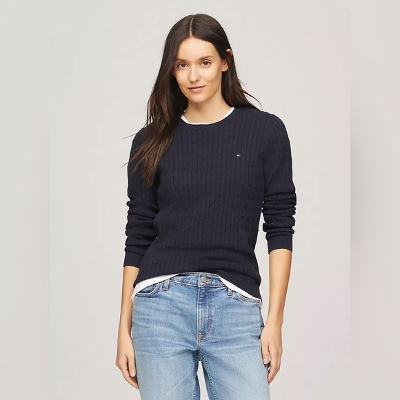 Tommy Hilfiger long sleeve cable knit sweater size xxs - Picture 7 of 11